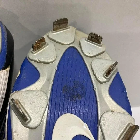 Black and blue Nike air baseball cleats  lace up men 8. SKU492#cleats - Picture 7 of 8